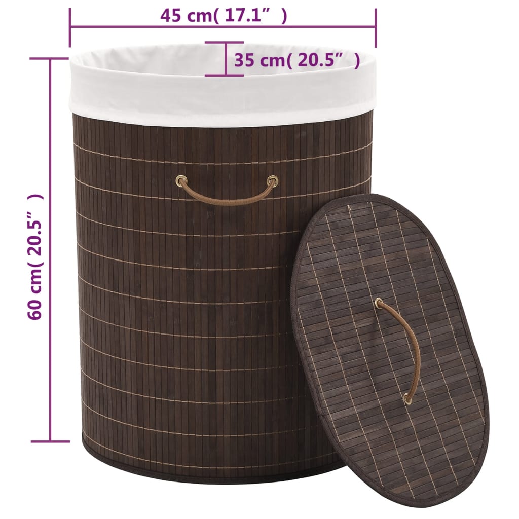 8718475964261_g_en_hd_7 vidaXL Bamboo Laundry Bin Oval Dark Brown - Image 8