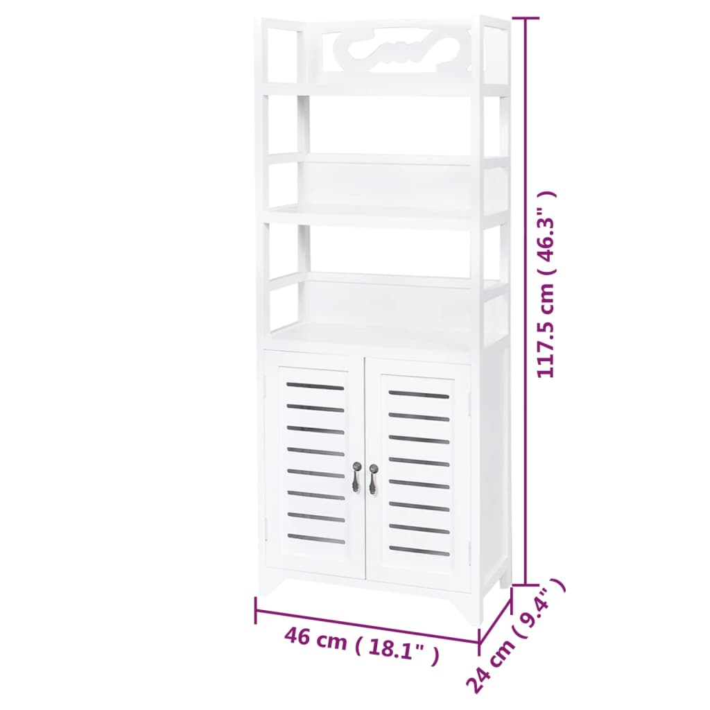 8718475964643_g_en_hd_5 vidaXL Bathroom Cabinet Albuquerque Wood White 46x24x117.5 cm - Image 8