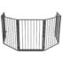 vidaXL Pet Fireplace Fence Steel Black - Image 3