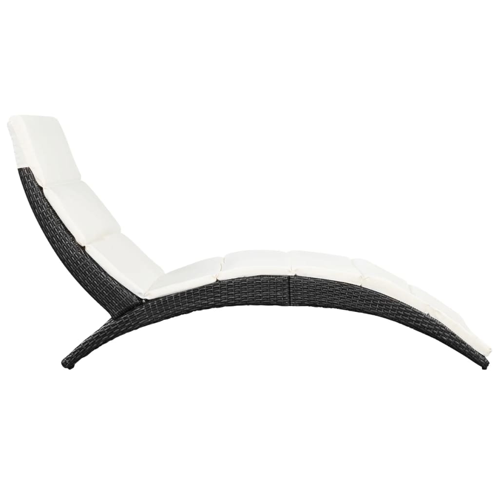 8718475965657_g_en_hd_2 vidaXL Folding Sun Lounger with Cushion Poly Rattan Black - Image 4