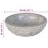 vidaXL Basin Marble 40 cm Cream - Image 7