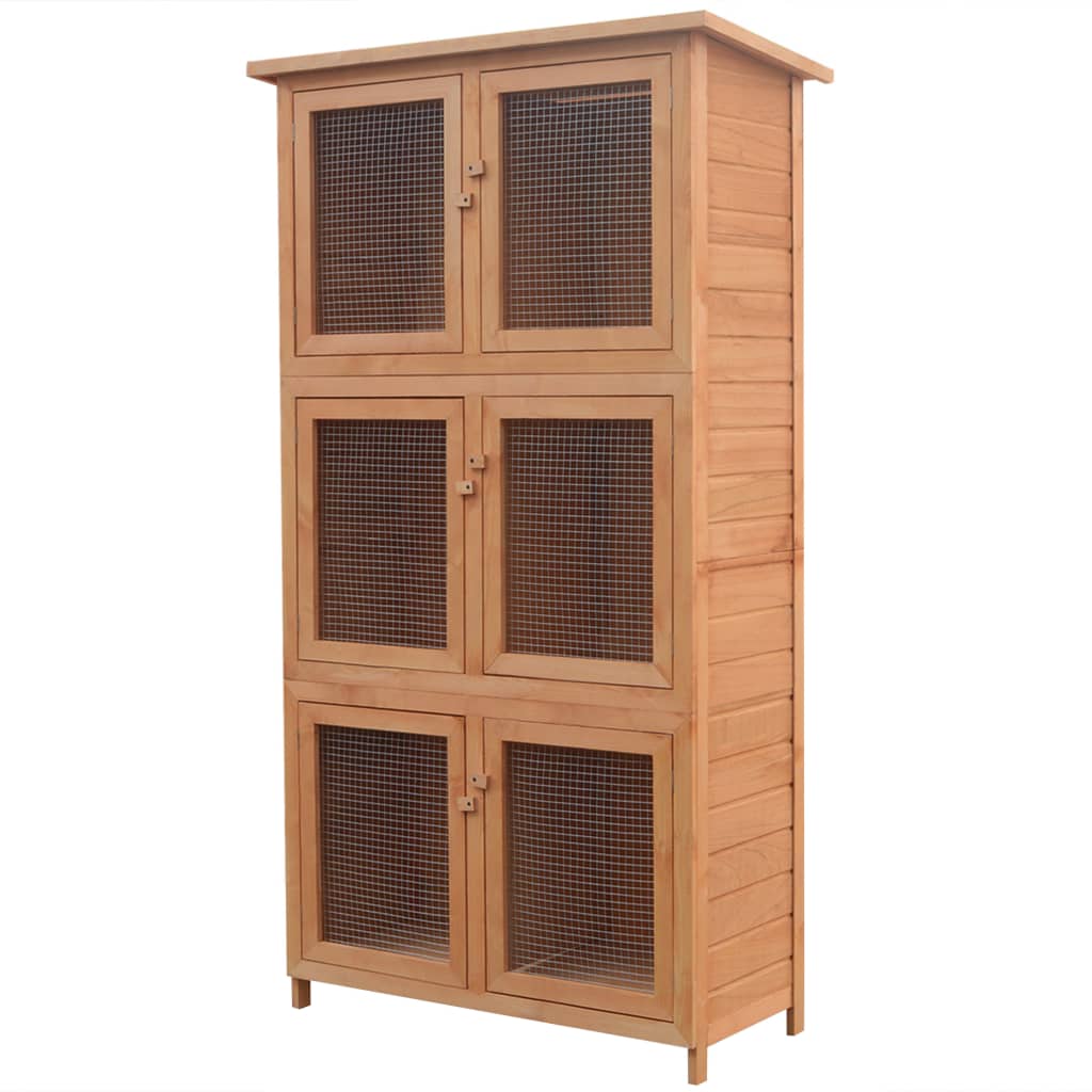 8718475969181_a_en_hd_1 vidaXL Animal Rabbit Cage 6 Rooms Wood - Image 1