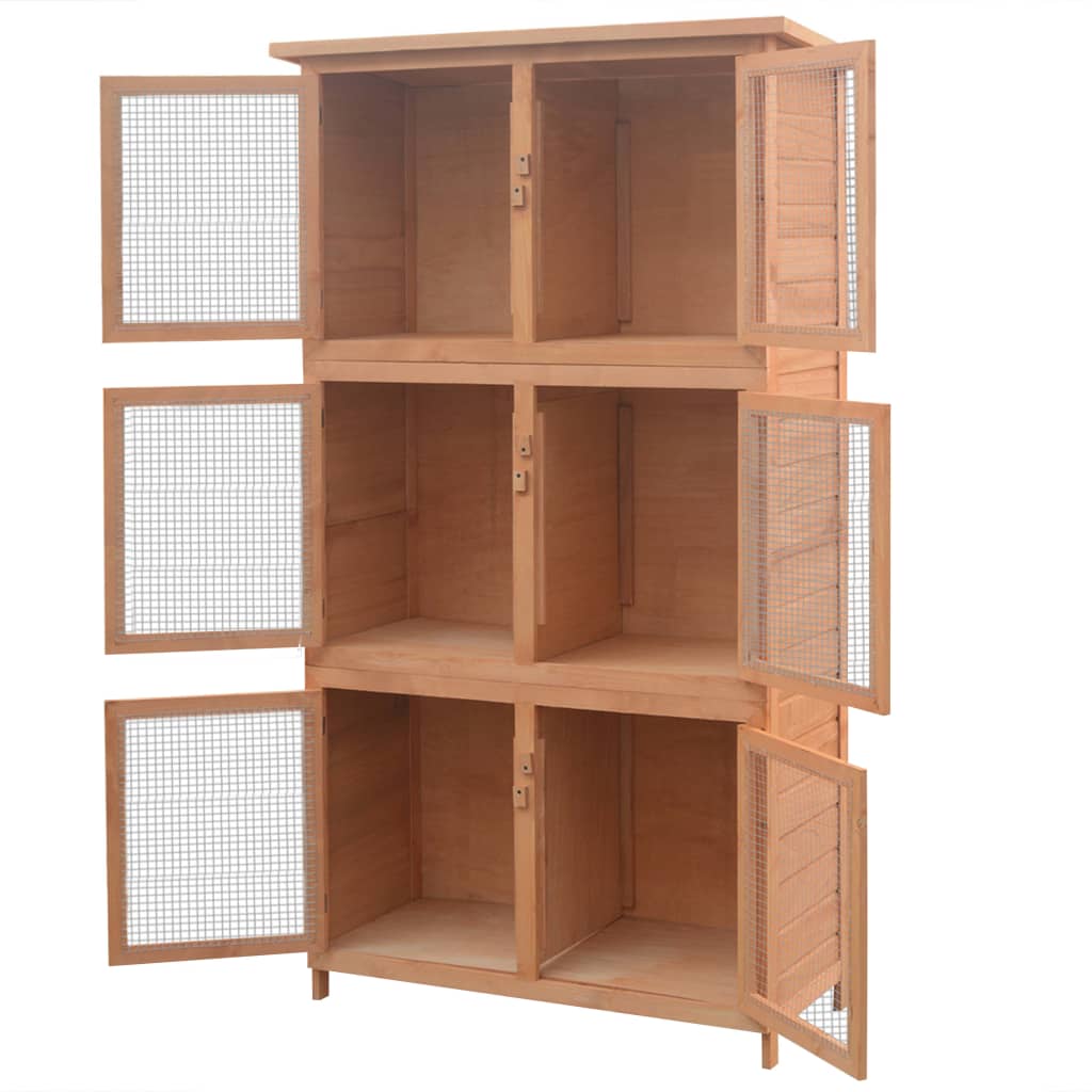 8718475969181_g_en_hd_2 vidaXL Animal Rabbit Cage 6 Rooms Wood - Image 3