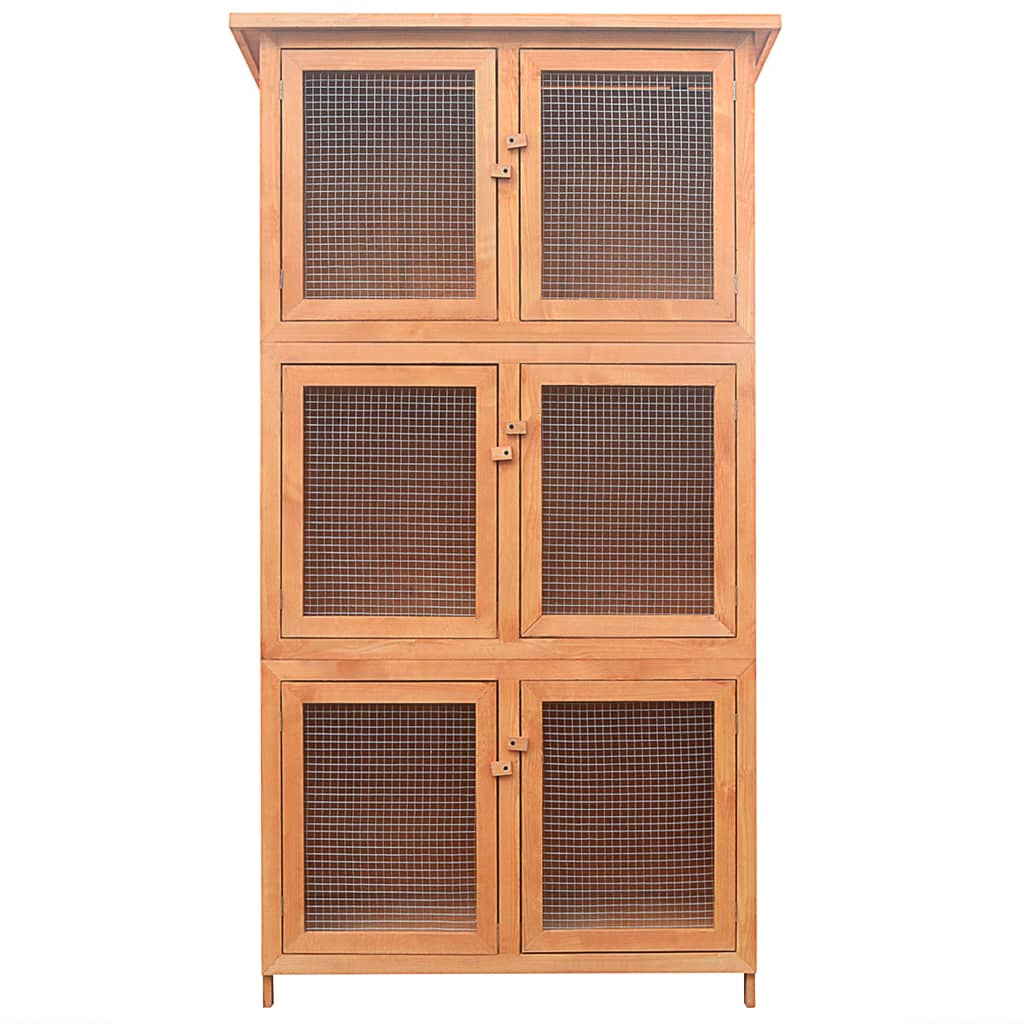 8718475969181_g_en_hd_3 vidaXL Animal Rabbit Cage 6 Rooms Wood - Image 4