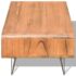 vidaXL Coffee Table 90x55.5x38.5 cm Solid Paulownia Wood Brown - Image 3