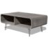 vidaXL Coffee Table 90x55.5x38.5 cm Solid Paulownia Wood Grey - Image 2