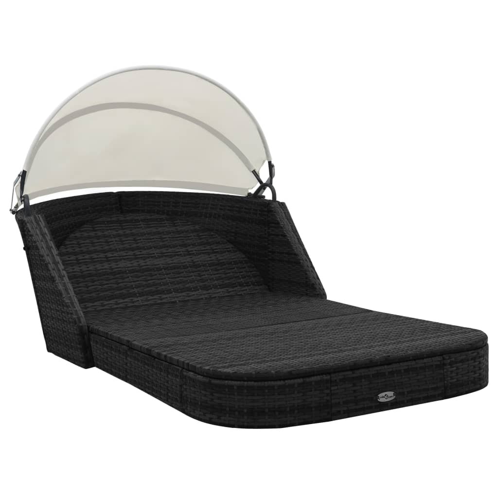 8718475969518_g_en_hd_3 vidaXL Sun Lounger with Canopy Poly Rattan Black - Image 4
