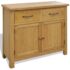 vidaXL Sideboard 90x33.5x83 cm Solid Oak Wood