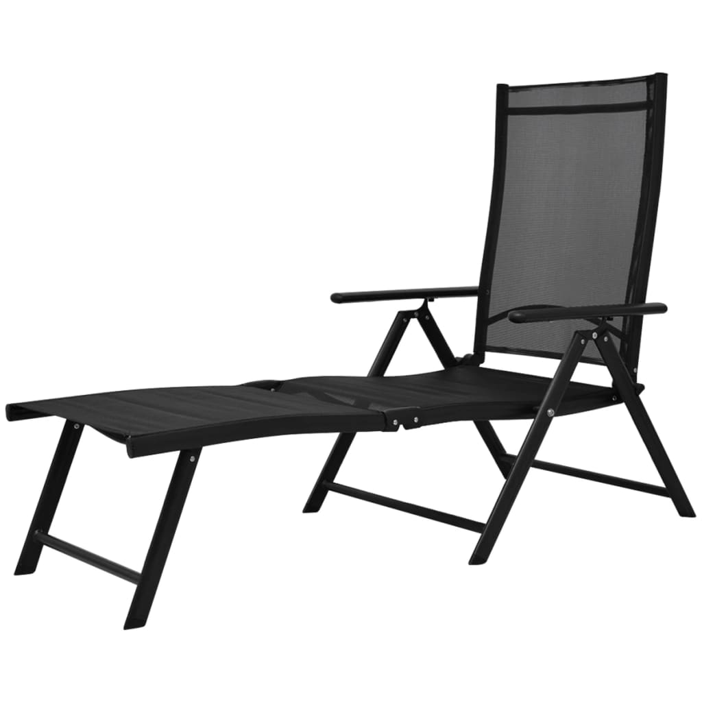 8718475969914_g_en_hd_1 vidaXL Folding Sun Lounger Aluminium Black - Image 2
