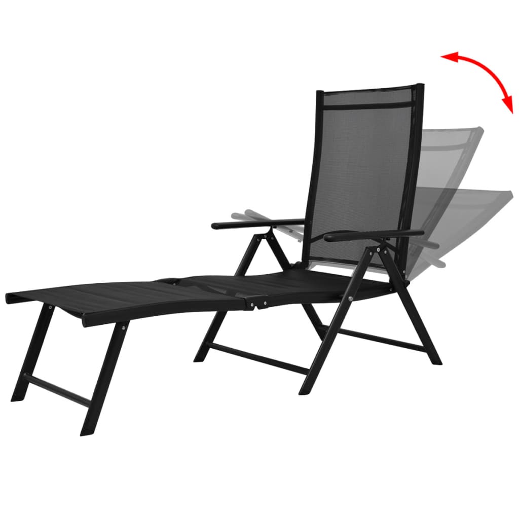 8718475969914_g_en_hd_2 vidaXL Folding Sun Lounger Aluminium Black - Image 3