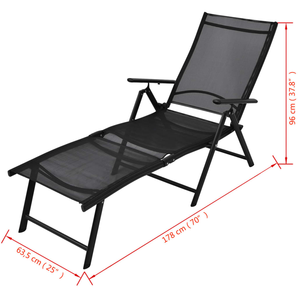 8718475969914_g_en_hd_5 vidaXL Folding Sun Lounger Aluminium Black - Image 6