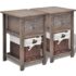 vidaXL Bedside Cabinets 2 pcs Wood Brown - Image 2