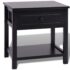 vidaXL Bedside Cabinet Wood Black - Image 2