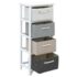 vidaXL Storage Cabinet 4 Drawers Wood - Image 5
