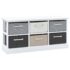 vidaXL Storage Bench 6 Drawers Wood - Image 2
