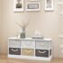 vidaXL Storage Bench 6 Drawers Wood