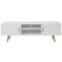 vidaXL TV Stand MDF 150x35x48.5 cm High Gloss White - Image 2