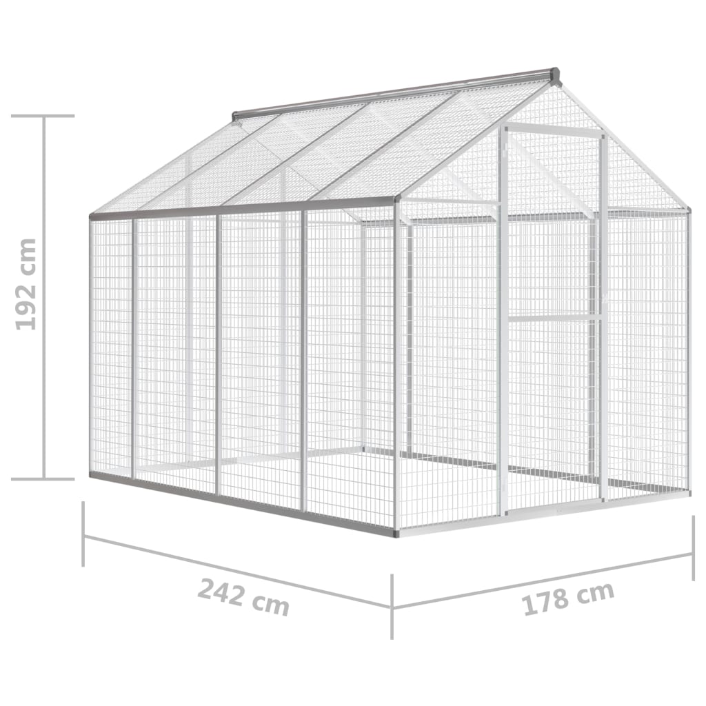 8718475973317_g_en_hd_4 vidaXL Outdoor Aviary Aluminium 178x242x192 cm - Image 5