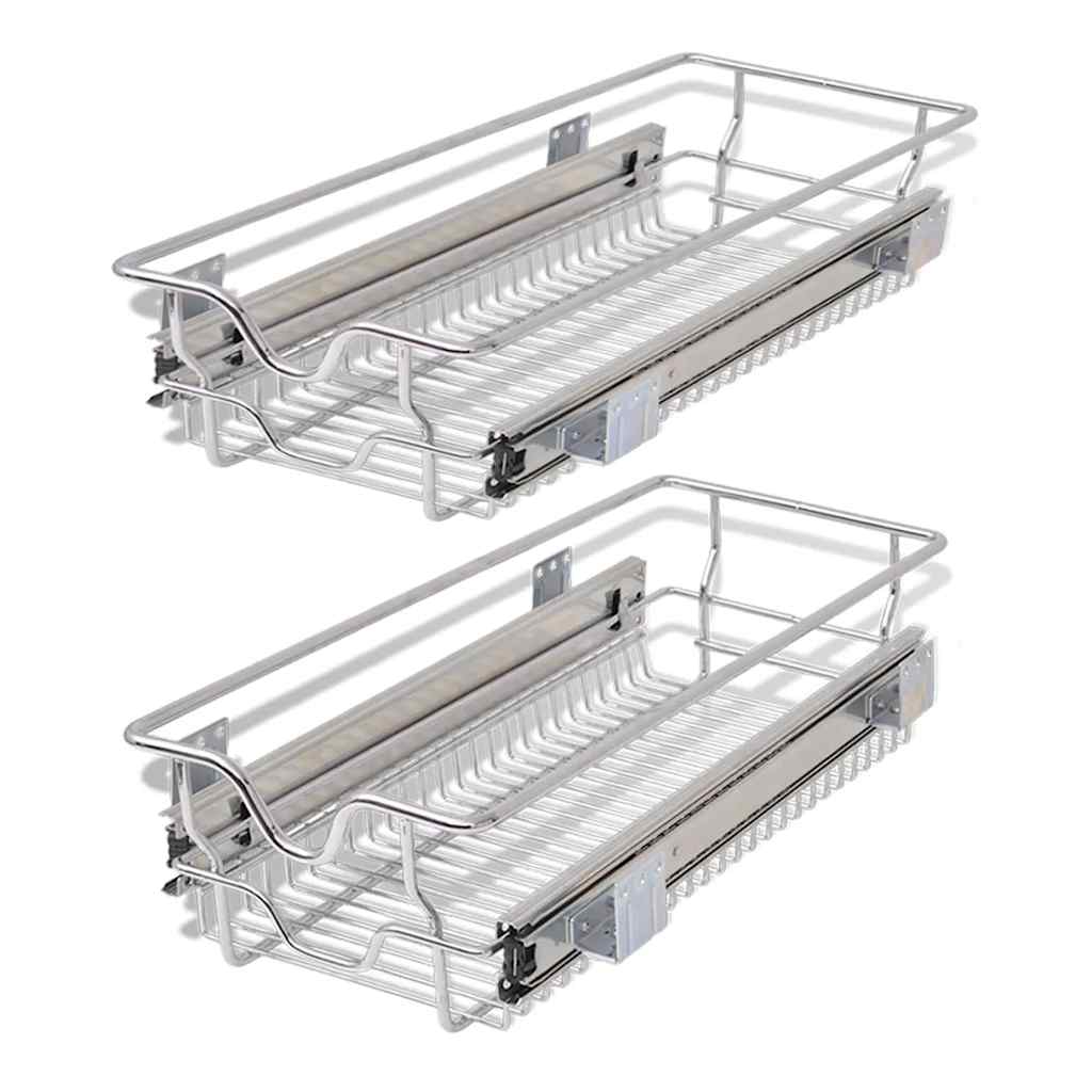 8718475973577_a_en_hd_1 vidaXL Pull-Out Wire Baskets 2 pcs Silver 300 mm - Image 2