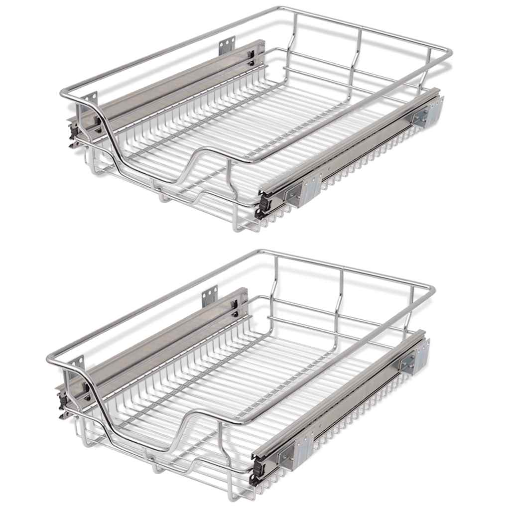 8718475973584_a_en_hd_1 vidaXL Pull-Out Wire Baskets 2 pcs Silver 400 mm - Image 2