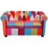 vidaXL Chesterfield Sofa 2-Seater Fabric - Image 2