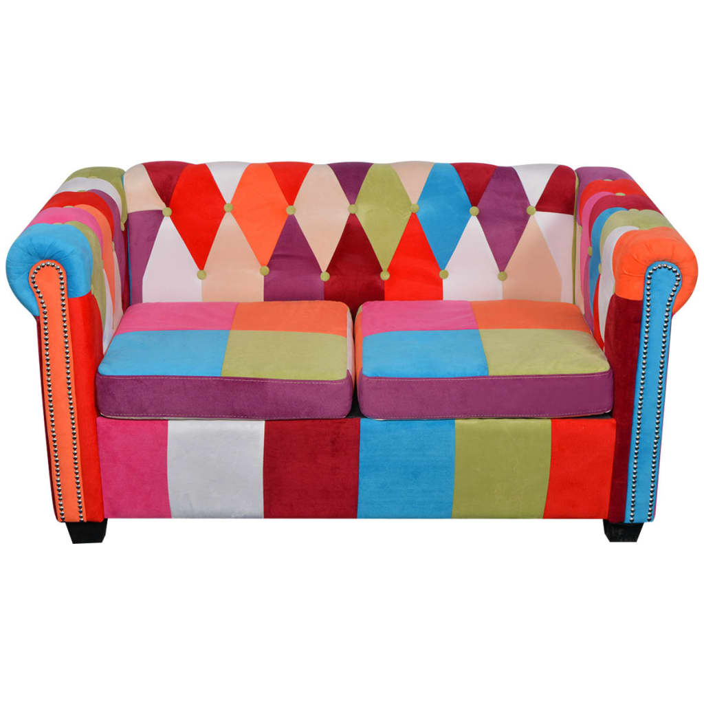 8718475976561_g_en_hd_1 vidaXL Chesterfield Sofa 2-Seater Fabric - Image 2