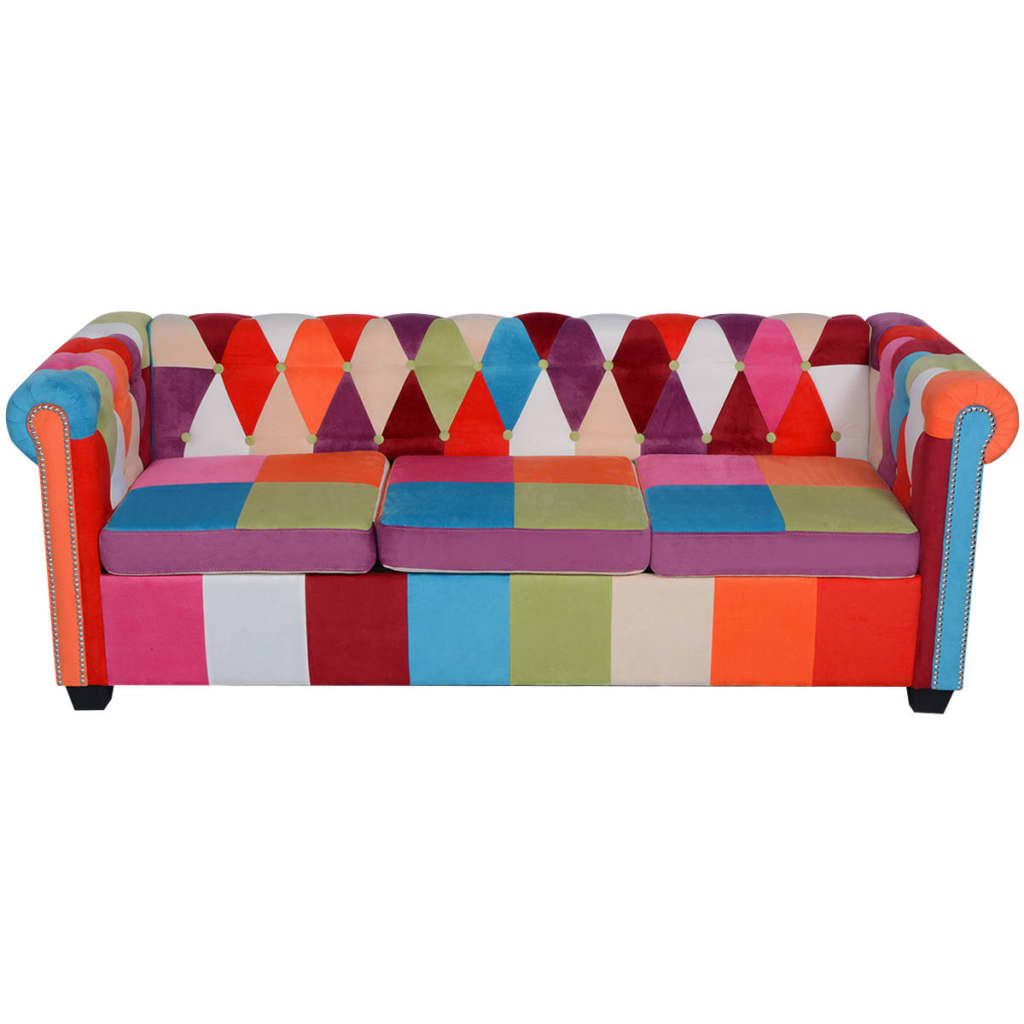 8718475976578_g_en_hd_1 vidaXL Chesterfield Sofa 3-Seater Fabric - Image 2