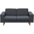 vidaXL 2-Seater Sofa Fabric Dark Grey - Image 2