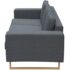 vidaXL 3-Seater Sofa Fabric Dark Grey - Image 3