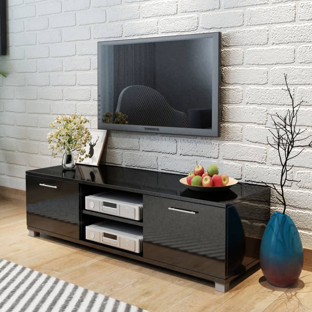 8718475977216_m_en_hd_1 vidaXL TV Cabinet High-Gloss Black 120x40.5x35 cm - Image 1