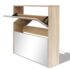 vidaXL Shoe Cabinet 2-Layer Mirror Oak 63x17x67 cm - Image 2