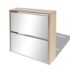 vidaXL Shoe Cabinet 2-Layer Mirror Oak 63x17x67 cm - Image 4