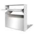 vidaXL Shoe Cabinet 2-Layer Mirror White 63x17x67 cm - Image 2