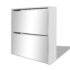 vidaXL Shoe Cabinet 2-Layer Mirror White 63x17x67 cm - Image 4