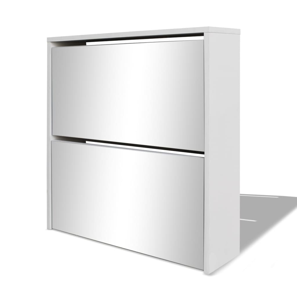 8718475977254_g_en_hd_1 vidaXL Shoe Cabinet 2-Layer Mirror White 63x17x67 cm - Image 4