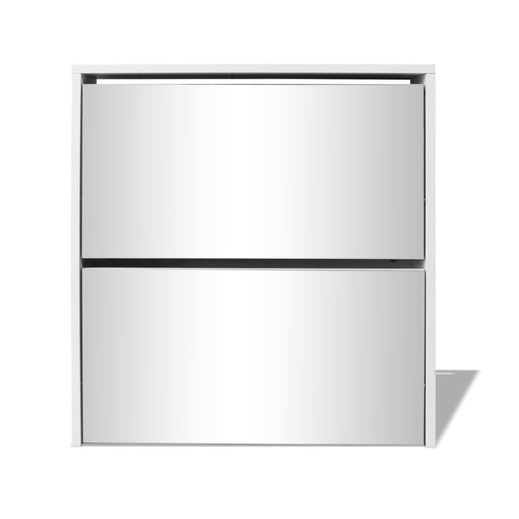 8718475977254_g_en_hd_2 vidaXL Shoe Cabinet 2-Layer Mirror White 63x17x67 cm - Image 5