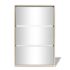 vidaXL Shoe Cabinet 3-Layer Mirror Oak 63x17x102.5 cm - Image 4