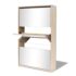 vidaXL Shoe Cabinet 3-Layer Mirror Oak 63x17x102.5 cm - Image 5