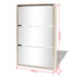 vidaXL Shoe Cabinet 3-Layer Mirror Oak 63x17x102.5 cm - Image 7