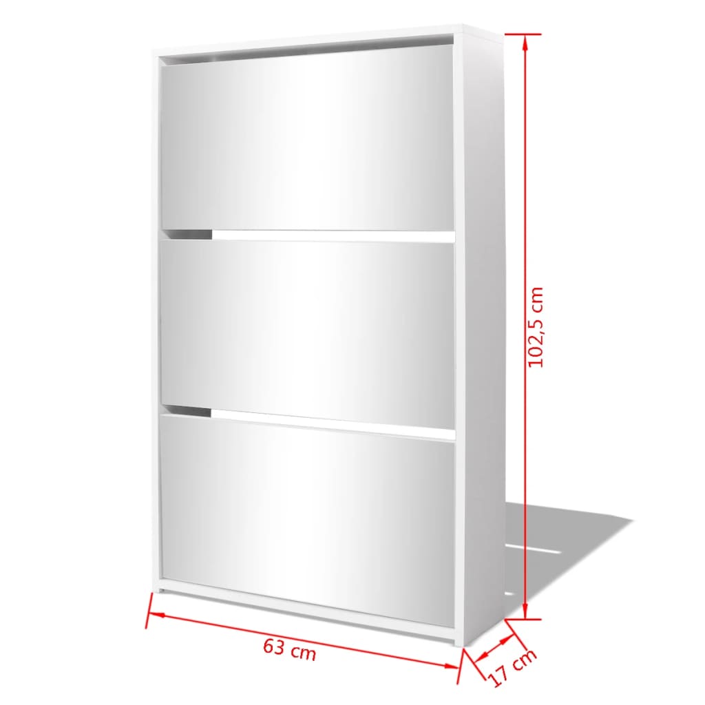 8718475977278_g_en_hd_3 vidaXL Shoe Cabinet 3-Layer Mirror White 63x17x102.5 cm - Image 6