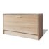 vidaXL Shoe Storage Bench Oak 80x24x45 cm - Image 2