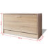 vidaXL Shoe Storage Bench Oak 80x24x45 cm - Image 7