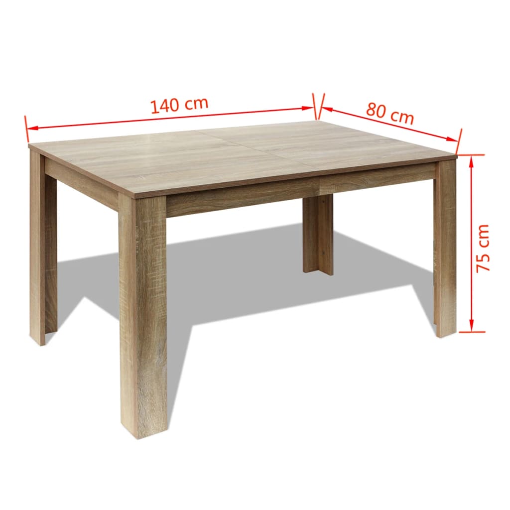 8718475977346_g_en_hd_3 vidaXL Dining Table 140x80x75 cm Oak - Image 5