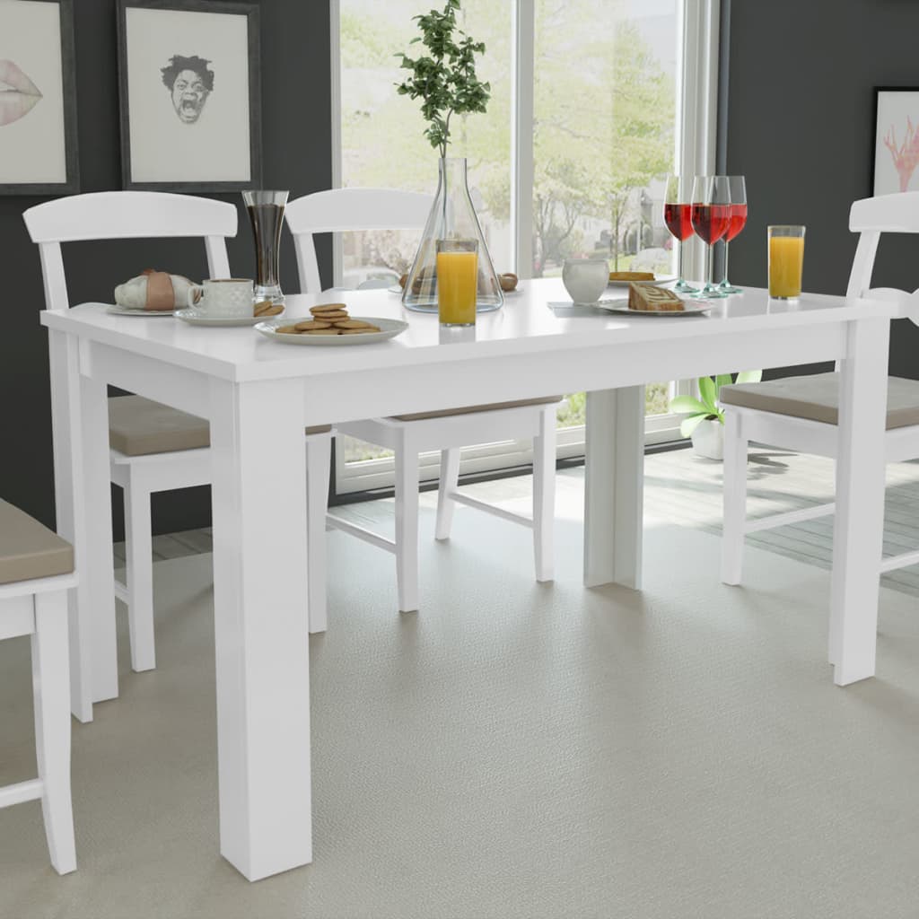 8718475977353_m_en_hd_1 vidaXL Dining Table 140x80x75 cm White - Image 1