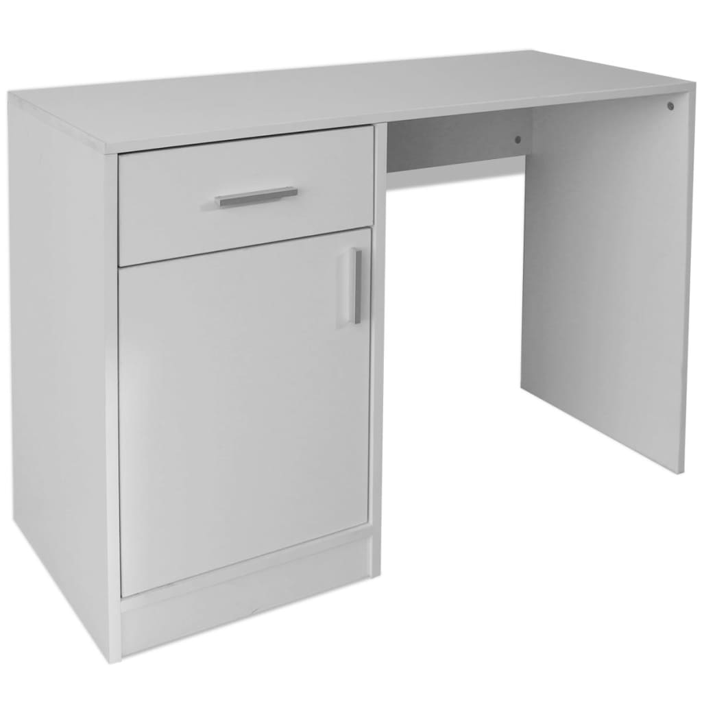 8718475977377_a_en_hd_1 vidaXL Desk with Drawer and Cabinet White 100x40x73 cm - Image 2