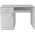 vidaXL Desk with Drawer and Cabinet White 100x40x73 cm - Image 4
