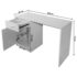 vidaXL Desk with Drawer and Cabinet White 100x40x73 cm - Image 7