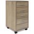 vidaXL Office Drawer Unit with Castors 5 Drawers Oak - Image 2