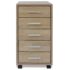 vidaXL Office Drawer Unit with Castors 5 Drawers Oak - Image 3