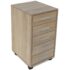 vidaXL Office Drawer Unit with Castors 5 Drawers Oak - Image 4